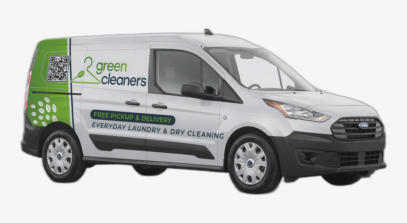 Green Cleaners pickup and delivery van